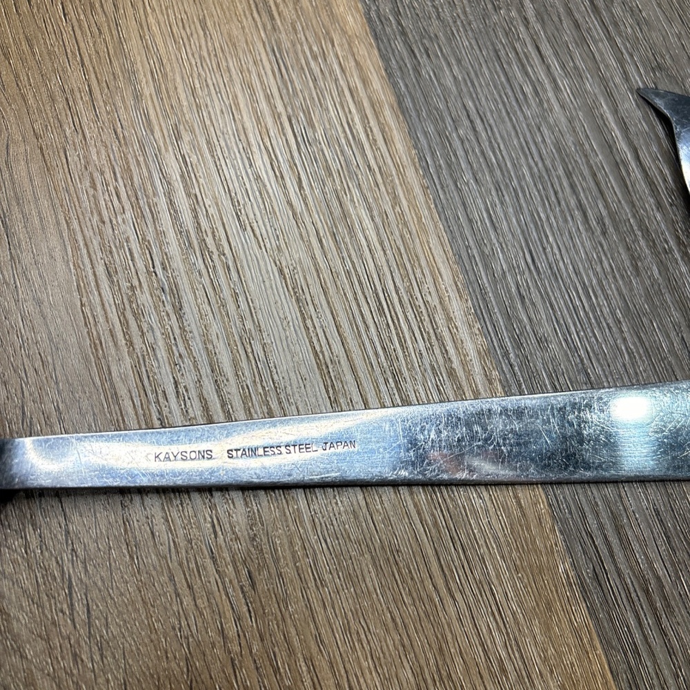 Kaysons Japan Large Salad Fork & Spoon Serving Set Stainless 11 1/4" Vintage - Picture 5 of 6